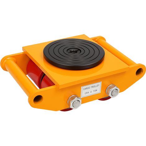 Déménageur de Machines 6 T Chariot de Transport Charge Lourde Acier au Carbone Transporteur Équipements Industriels avec Socle Antidérapant Rotation 360° 4 Roues PU pour Entrepôt Atelier Usine (1/5)