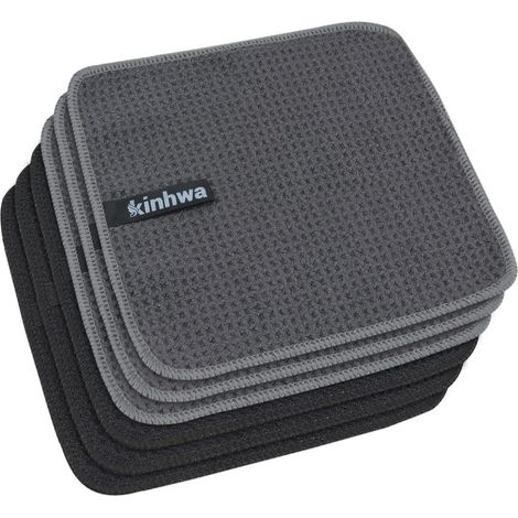 Spültuch Mikrofasertuch Waffeltuch 20x20cm Schwarz+grau 20&xD720cm (1/5)