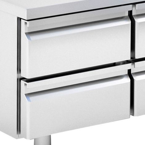 Kit de tiroirs 2x 1/2 pour soubassements réfrigérés, h 100 mm - VIRTUS