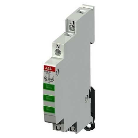 Voyant lumineux Trois-Led Vertes 415-230V Ac 2CCA703901R0001 ABB 703901 (1/2)