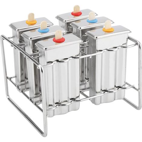 Moules en acier inoxydable pour crème glacée industrielle, usage domestique et cuisine, outil de fabrication de glaces à l'eau (1) (1/5)