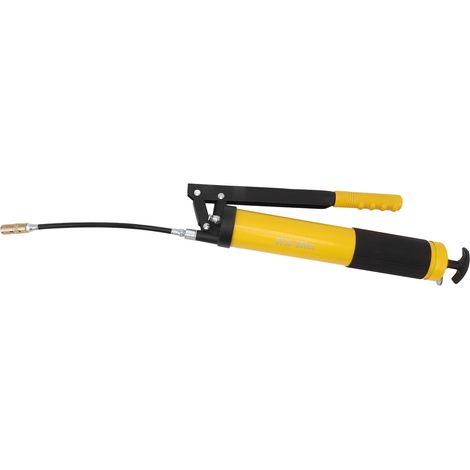 Pistolet à graisse 10 000 PSI 600 cm³ manuel haute pression robuste pour automobiles, camions, navires et tondeuses à gazon, jaune, à piston unique (1/5)