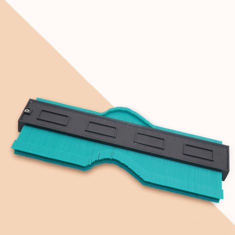 Multifunktionale Markierungsschablone für unregelmäßige Winkel, Konturenreproduktionslineal, Holzbearbeitungswerkzeug, grün, 25 cm (1/5)