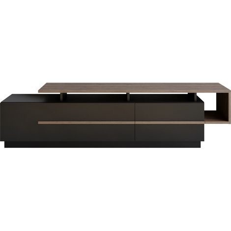 Porta TV in legno "Basak" - 180 x 40 x 46 cm - Nero