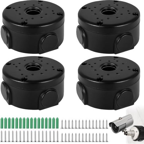 Lot de 4 boîtes de jonction étanches pour caméra de surveillance - Boîte de jonction universelle pour caméra de surveillance (1/5)