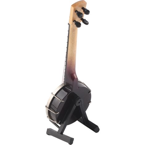 Miniature Banjo pour Maison de Poupée - Accessoire Décoratif avec Boîte - Cadeau Créatif (1/5)