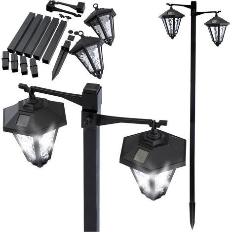 Lanterne solaire hexagonale étanche style palace – Lampe double face pour jardin – Décoration chinoise vintage (1/5)