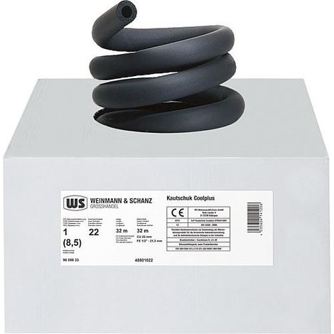 Isolation caoutchouc K, (Øi x ds) 28 x 8,5 mm, carton L 15 m en continu