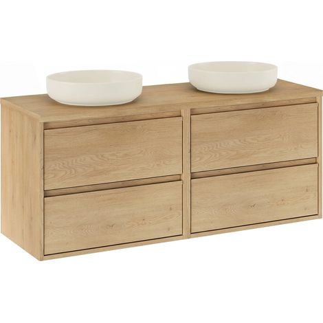 Mueble de doble lavabo de 120 cm Edmé Bois (1/4)