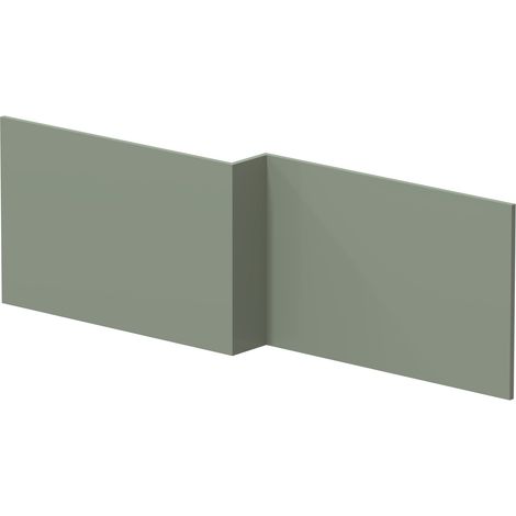 Hudson Reed Square Shower Bath Front Panel 520mm H x 1698mm W - Fern Green (1/2)