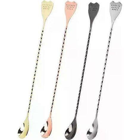 Ensemble shaker à cocktail en acier inoxydable : shaker, passoire, pince à glaçons, cuillère à mélanger, doseur, pilon (1/4)