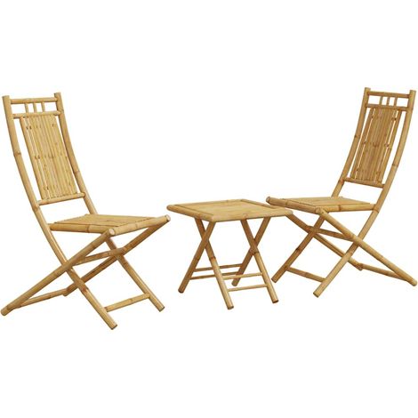 Maison Exclusive - 3-tlg. Bistro-Set Bambus (1/5)