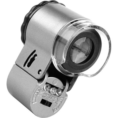 Microscope Portable 50X Loupe de Poche et Lampe LED Intégrée pour Détection de Devises et Identification de Bijoux Compact et Léger Outil Pratique pour Collectionneurs et (1/5)