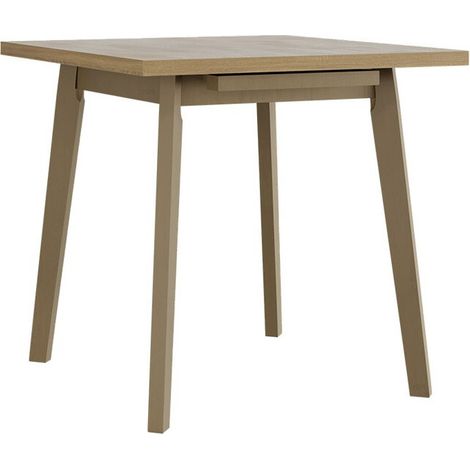 Mesa Victorville 183, Roble Sonoma, 75x80x80cm, Alargamiento, Aglomerado laminado, Madera