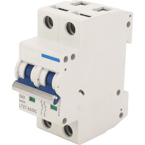 Disjoncteur Miniature 2P, ignifuge, Protection contre les courts-circuits, interrupteur de déconnexion pour système solaire PV, DC 1000V 63A (1/5)