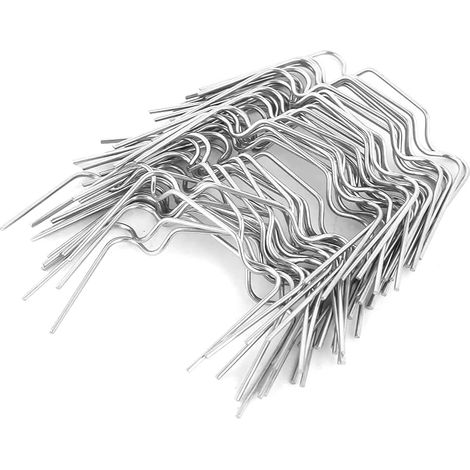 Lot de 50 pinces à verre pour serre, pinces en acier inoxydable de type W pour verre épais, outils de serrage, boucle à ressort, fil de serre (1/5)