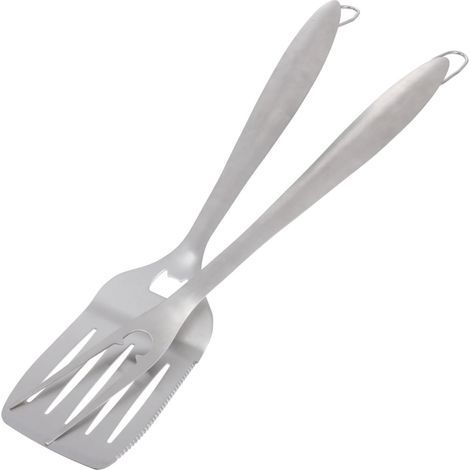 2 pièces Kit Barbecue INOX Ustensiles Extérieurs Pratiques Spatule et (1/5)