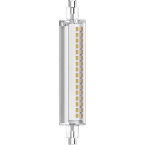 Lámpara LED lineal R7S W 8.2 3000K regulable. Disparo