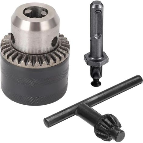 Adaptateur De Mandrin de Perçage SDS, 1,5 À 13 mm Clé de Réglage Convertisseur de Serrage À 3 Mâchoires pour Foret 1/2-20 Unf, pour Tournevis Électrique, Clé À Chocs Pneumatique
