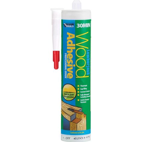 Everbuild Lumberjack 30-Minute Polyurethane Wood Adhesive Gel – 310ml Twin Pack (1/2)