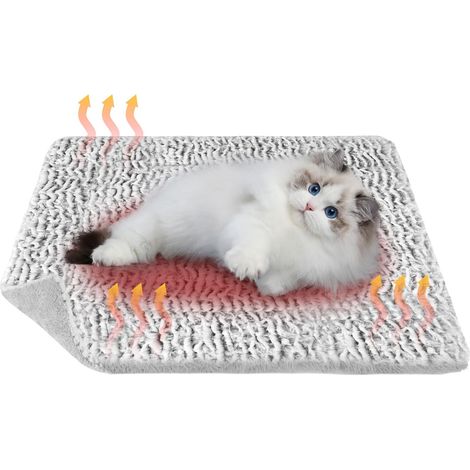Couvertures auto-chauffante pour chats et chiens, 60cm50cm Tapis de Couchage pour Animaux de Compagnie Réversible et Lavable, Coussin Thermique d'Intérieur sans Electricité Doux, pour Chatons Chiots (1/5)