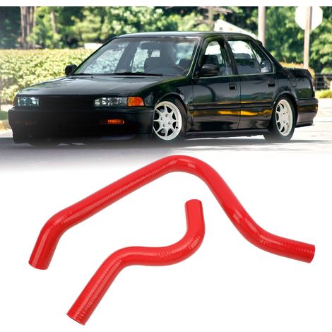 Ersatz-Kühlerschlauch aus Silikon, passend für Honda Accord 1990-1993 (HX429), Farbe: Rot. (1/5)