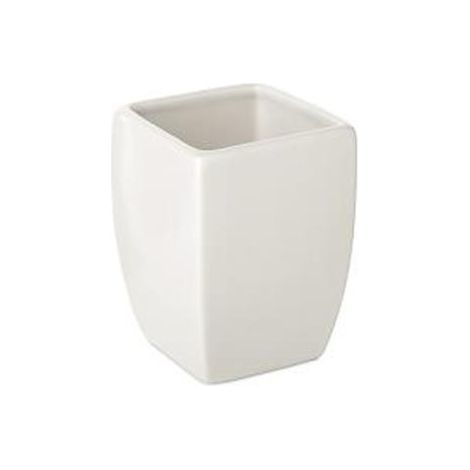 Cristal de baño tailandés blanco de 7,5 cm de alto y 10 cm Tatay (1/5)