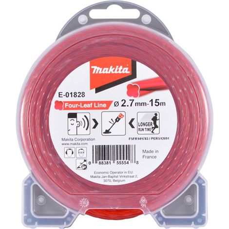 Makita E-01828 Brush Cutter Grass Trimmer Nylon Line 15m Low Noise 2.7mm DUR181Z