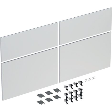Ensemble de façades de tiroirs GE (4 pièces) pour iCon US pour DWT B : 120 cm, blanc mat