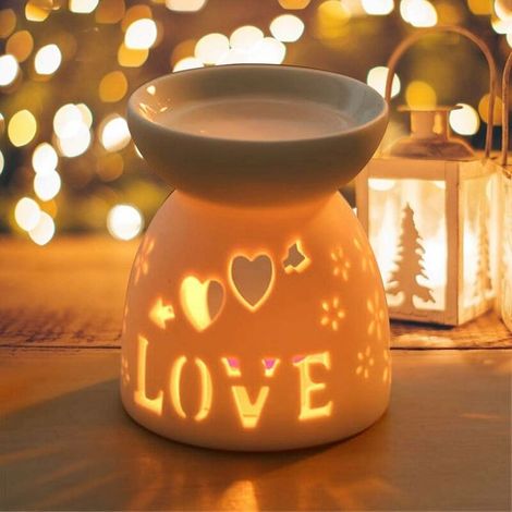 ZOLGINAH Photophore en céramique, brûleur d'huile Essentielle pour Bougie parfumée veilleuse Huile Essence brûleur d'encens aromathérapie poêle pour la décoration intérieure 2 (1/5)