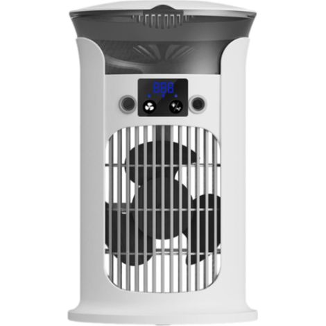 Climatiseur Portable, Refroidisseur D'air Portable, Ventilateur de Refroidissement à Air Réglable Silencieux pour Le Bureau Du Bureau, 4 Vitesse, 2 Brumes, Oscillation à 180°, Lumières Colorées, Blanc (1/5)