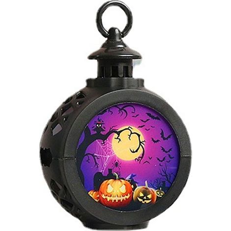 Lanterne Led Halloween - Sans Flamme - Pour Décoration Intérieure Extérieure - Lot De 3 (1/5)