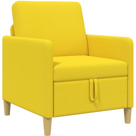 Sofá con almacenamiento Amarillo Claro 72 x 78 x 87 cm vidaXL