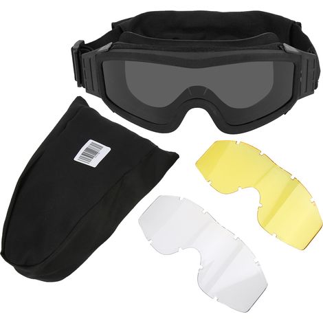 Lunettes moto anti-buée, lunettes cyclisme anti-poussière, ATV tout-terrain, coupe-vent, noir (1/5)