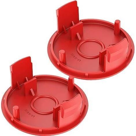 Set mit 2 kabelgebundenen Trimmerspulenabdeckungen für Bosch AFS 23-37 Elektro-Freischneider – Ersatzteil Rot (1/5)