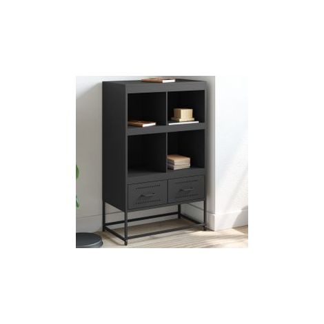 Buffet haut noir 68,5x39x111,5 acier laminé à froid (1/5)