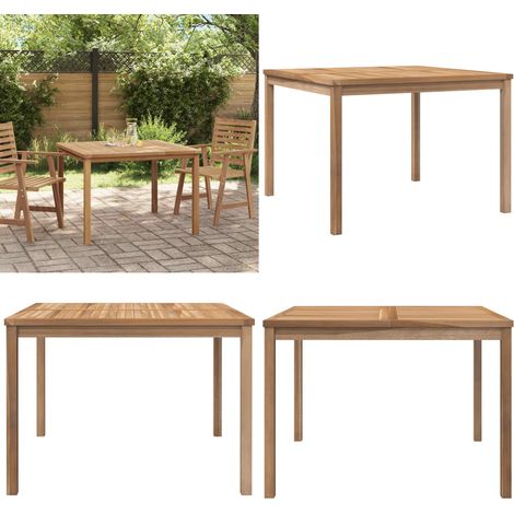 Tavolo da Pranzo per Giardino 110x110x77 cm in Massello di Teak - Tavolo da giardino - Tavolo da esterno