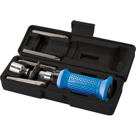 Draper Impact Screwdriver Set, 10-Piece, 1/2" Drive, 162mm Length, in Blow-Moulded Case
