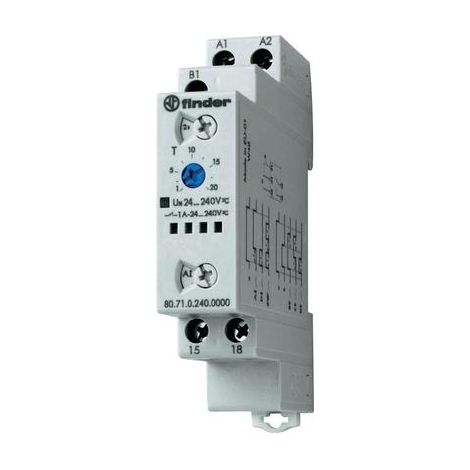 Finder Temporizador Multifunción relé temporizado gris 24-240 V