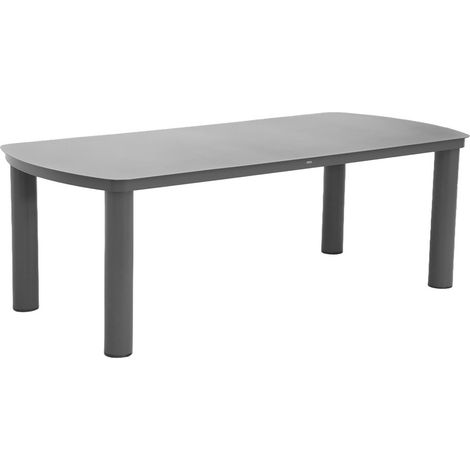 Aluminum garden table for 10 people anthracite 225x100x75 cm - Zaro