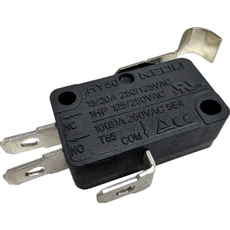 KEDU HY50 Mikroschalter 250V 20A 3Pin Schalter mit Hebel für Laubsauger uvm. (1/4)