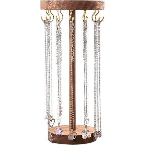 Schmuckständer – Schmuckhalter – Kleiner Schmuckständer – Schmuckbaum aus Holz für Halsketten, Armbänder und Ringe – Elegante Aufbewahrungsmöglichkeit und Dekoration für Ihren Schmuck (1/5)