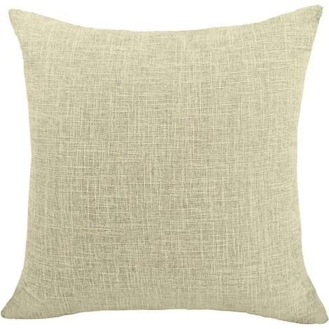 ZOLGINAH Fodere per cuscini decorativi in cotone e lino tinta unita per camera da letto, soggiorno, divano, arredamento casa, federa quadrata invisibile con cerniera, beige, 40x60 cm (1/5)