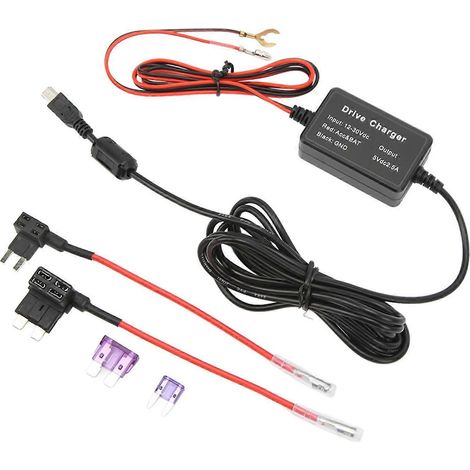 Kit de câblage pour caméra embarquée, adaptateur 12V-30V vers USB 5V, protection contre les sous-tensions, chargeur pour rétroviseurs.