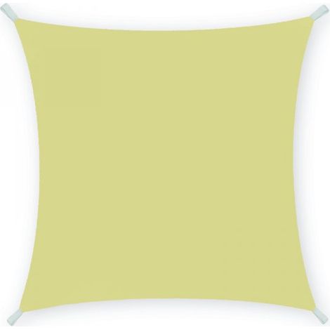 Tenda a vela quadrata parasole, ombreggiante, in poliestere impermeabile 3x3mt beige Fredi