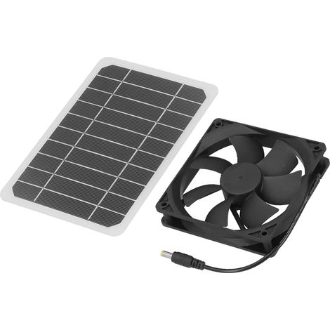 6W Solarpanel-Solar-Abluftventilator für Hühnerstall, Hunde-, Katzenstall, Solar-Luftzirkulation (Batterie nicht enthalten) (1/5)