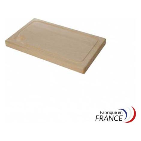 Planche Bois avec Rigole 35X22X1.5 cm - Matériel CHR Pro