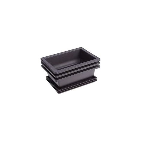 Lot de 10 pots de culture pour bonsaï avec soucoupe en plastique, 16,5 x 12 cm, pour jardin, cour, chambre ou balcon. (1/5)