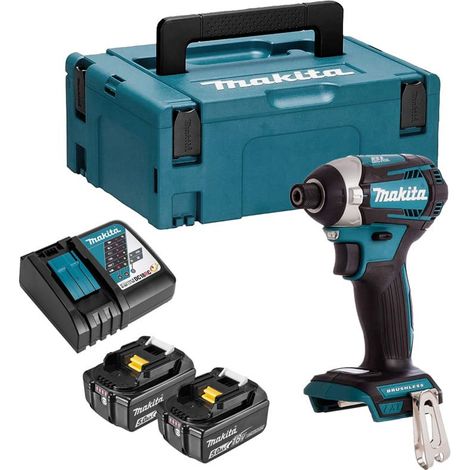 Makita – Visseuse à chocs 18V – Moteur Brushless 175Nm – Technologie XPT pour protection – 2 batteries 5.0Ah – Coffret MAKPAC (1/10)