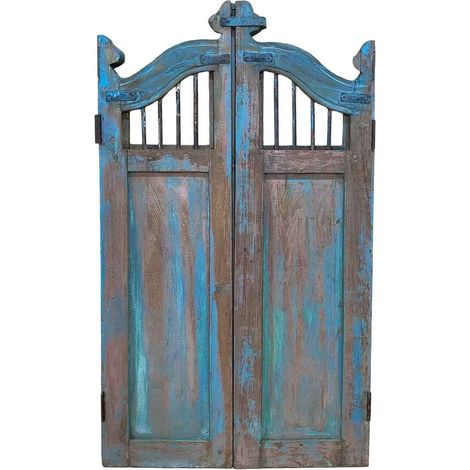 Puerta de madera acabado artesanal 80x3x103h cm